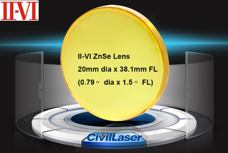 フォーカスレンズ 米国II-VI 高品質の米国znseのco2レーザーレンズの焦点距離20mm径38.1mm
